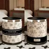 Papelero Retro Francés M^ para Sala de Estar, Dormitorio, Dormitorio Estudiantil, Cocina, Baño del Hogar, Gran Capacidad, Papel de Alto Valor