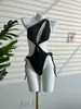 Comercio Electrónico Transfronterizo Fuente de Suministro Exclusiva Venta al por Mayor Directa de Fábrica Nuevo Modelo Traje de Baño de una Pieza Estilo Europeo y Americano Nylon Sexy Color Sólido Espalda Descubierta