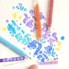 Caneta Gel com Glitter Cor Verdadeira para Diários de Estudantes, Caneta Marca-Texto Chamativa para Desenho DIY, Marcação e Cores Vibrantes