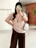 Blusa de tricô feminina plus size com gola alta e mangas médias, coleção outono 2026, camada interna fina e modeladora para mulheres