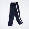 Pantalones de Uniforme Escolar con una Raya Roja Ancha y Rayas Blancas Finas en Azul Marino, Pantalones Rectos Sueltos y Duraderos para Estudiantes de Primaria y Secundaria, Estudiantes de Preparatoria