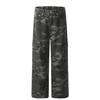 G6657 Jeans Masculino Loose de Perna Reta Camuflado Resistente de Alta Qualidade Estilo High Street Retrô Americano Unissex