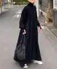 Suéter Loose de Gola Alta Estilo Japonês 2025 com Patchwork Vestido Longo Outono e Inverno em Estoque