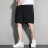 Tendencia de trabajo shorts escolares de seda helada holgados para hombre verano nuevo secado rápido pantalones deportivos finos estudiante casual pantalones de tiro medio hombre