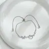 Joyería de Oro Laminado Real con Circonia Micro pavimentada para Mujer Pulsera de Cordón Ajustable de Libélula Mariposa Regalo al por Mayor para el Día de la Madre