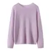 Suéter de seda de morera y cachemira para mujer, nueva colección otoño/invierno 2026, tejido de punto de alta gama, estilo holgado y relajado, suéter de cuello redondo