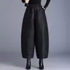 Garantia de Qualidade, Estilo Primavera, Rejuvenescedor, Elegante, Tamanho Grande para Mulheres de Meia-Idade, Solto, Emagrecedor, Jacquard, Novo Estilo, Calça Cropped Bootcut, Calça Casual