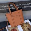 Bolso Cruzado Cuadrado de Piel de Vaca de Primera Capa Especial Togo, Bolso de Hombro Práctico para Mujer de Color Sólido de Nicho, Moderno y a la Moda