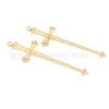 Colgante metálico de cruz de oro spot para manualidades, juguetes de peluche, accesorios de ropa, aleación, joyería decorativa