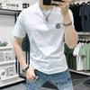 Camiseta de Manga Corta para Hombre de Marca de Moda Camiseta de Cuello Redondo para Hombre Moda de Verano Versátil Calidad Estampada Top de Media Manga Casual Versátil