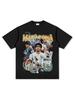 Fútbol Diego Maradona Rey del Fútbol Argentino Camiseta Estampada de Manga Corta Sudadera con Capucha de Peso Pesado Cuello Redondo 250g