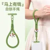 Correa de Muñeca para Lanyard de Teléfono Móvil, Estilo Año Nuevo Atrae Dinero, Autocierre, Antiperdida, Longitud Ajustable con Almohadilla, Correa de Mano