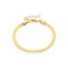 Latón baño de oro real Europa y Estados Unidos venta caliente transfronteriza clip para papel placa facial ancha moda pulsera combinable traje apilable