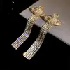 Aretes de aguja plateada con diamantes, diseño de flor ovalada de resina y gota de agua, estilo retro vintage, aretes versátiles