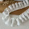 Accesorios con Adorno de Encaje Materiales DIY Decoración Ropa de Muñeca Cinta Volantes Pliegues Soporte Hecho a Mano Abanico