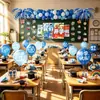 Decoración para la ceremonia de apertura de la escuela secundaria, decoraciones de globos de mesa, ambientación para el salón de clases de la escuela primaria, decoración de pared de fondo