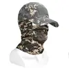 Balaclava Camuflado Tático de Seda Gelada para Uso Externo no Verão, Protetor de Pescoço para Ciclismo, Máscara Facial Respirável para Proteção Solar na Pesca, Boné de Baseball