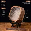 Caixa de Armazenamento de Vidro Flor Begônia Nove Grades Decoração Mesa de Maquiagem Retrô Organizador de Mesa Diversos Caixa de Madeira com Tampa
