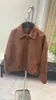 Moda Retro Maillard Casual Marrón Corta Holgada Chaqueta para Mujer Nueva de Primavera y Otoño 2024 Transfronteriza Europea y Americana