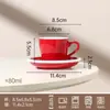 Taza de Cerámica Estilo Europeo con Acabado de Alta Gama, Taza y Platillo de Café de Color Sólido, Taza de Cerámica para Té de la Tarde Estilo Occidental, Cappuccino, Latte Art