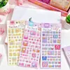 Pegatinas Cuadradas de Cristal con Relieve de Dibujos Animados Lindos 3D para Niños, Fundas de Teléfono, Pegatinas de Decoración DIY al por Mayor