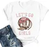 Camiseta de algodón de color extragrande con estampado de comercio exterior para mujer, comercio electrónico transfronterizo de Amazon para niñas