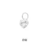 Pulsera con Colgante de Corazón de Plata de Ley S925 con Circonita Diamante Colgante para Pulsera DIY Accesorios para Collares con Cuentas Colgante en Forma de Corazón