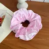 Goma para el pelo estilo coreano para mujer, Diadema a cuadros de doble capa fresca y sencilla, Accesorio para moño de tela de encaje estilo perezoso