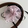 Estilo Ballet Coreano Nuevo Lazo de Organza para el Cabello Cinta de Malla Dulce Goma Elástica para Recoger la Cola de Caballo Cuerda para el Cabello
