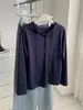 Sudadera con capucha de color liso y botón de media cremallera para mujer, camiseta de manga larga de algodón con tacto a lino, top de otoño 2026