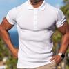 Novo desejo de comércio exterior transfronteiriço europeu e americano, camisa polo masculina de manga curta, esportiva, fitness, lazer, elástica vertical