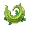 Globos de foil de animales del bosque de dibujos animados decoraciones para fiestas de cumpleaños cocodrilo mono leopardo corona elefante gato globos