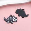 Paquete de Materiales para Joyería DIY - Colgante de Animales de Dibujos Animados y Dinosaurios con Goteo de Aceite - 8 Estilos Mixtos - Colgante para Collar, Llavero