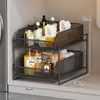 Estante de Almacenamiento Extraíble Debajo del Fregadero, Estante de Almacenamiento para Lavabo de Baño para Artículos de Tocador, Estante de Gabinete de Baño