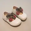 Zapatos de Cuero con Lazo para Niña Estilo Primavera y Otoño Suela Suave Zapatos Mary Jane Zapatos de Princesa para Bebé Zapatos Individuales Versátiles de Moda para Niños