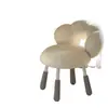 Taburete de tocador estilo crema, Silla de maquillaje giratoria, Silla de dormitorio de alta gama de lana de cordero para niñas, Silla de espino confitado, Silla de manicura