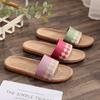 Chinelo de Casa para Casal Verão Chinelo de Linho Sola Grossa para Piso de Madeira Atacado Sandálias Chinelos Outlet de Fábrica Masculino e Feminino