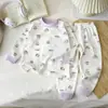 Conjunto de ropa de otoño para niños, ropa de casa de primavera y otoño para niños, ropa interior, pijamas de casa, ropa interior térmica para niñas pequeñas y niños pequeños