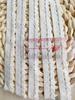 Elástico de 1,3cm com Padrão de Ondas d'Água, Barra Elástica de Renda, Renda Plissada Larga para Lingerie, Vestidos e Acessórios