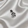 Aretes de Aleación de Titanio de Grado Médico y Circonia para Mujer, Clavos para Cartílago de la Oreja, Clavos para la Cicatrización del Agujero de la Oreja, Clavos para la Cóclea, Aretes de Espiral Interno, Joyería de Acero de Titanio No Extraíble para la Oreja