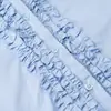 Produto Novo Transfronteiriço 2025 Estilo Europeu e Americano Exportação Atacado de Roupas Femininas Camisa de Popeline Decorativa Camada de Peito Zr