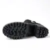 2026 Botines Casuales Comercio Exterior Talla Grande Tacón Cuadrado Botas Martin Ropa Exterior para Mujer Otoño e Invierno Nuevo Color Sólido Europeo y Americano Hebilla