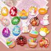 Brillante Huevo de Pascua de Dibujos Animados Pollito DIY Carcasa para Teléfono Móvil Accesorios de Resina Hecho a Mano Horquilla Diadema Material de Joyería