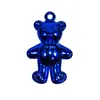 Pendente de urso acrílico transparente colorido chaveiro pulseira bolsa pingente acessórios atacado