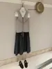 Camiseta sin mangas de verano estilo coreano informal con cordón y encaje en V para mujer W9242