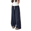 145 Pantalones de Retazos Retro con Bloques de Color de Secado Rápido para Mujer, Primavera y Verano, 150 Petite Relajados de Cintura Alta Holgados de Caída Recta