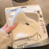 Máscara quente de pele sintética de coelho de inverno para mulheres, à prova de vento e resistente ao frio para uso externo, elegante e que afina o rosto, máscara de proteção facial tridimensional, personalizável