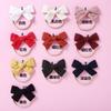 Accesorios para el Cabello de Año Nuevo de Venta Caliente Europea y Americana Banda para el Cabello Infantil Banda para el Cabello con Patrón de Cuadros Finos de Algodón Puro Banda para el Cabello con Lazo Anillo para el Cabello Infantil diy
