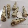Concha con borde galvanizado, accesorios de joyería para hacer tú mismo, pendientes, colgante, concha natural creativa hecha a mano.