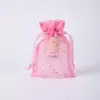 Nueva Bolsa de Malla 50 Tejidos Estampado Digital Joyería Cosméticos Empaque Bolsa de Regalo Cordón Bolsa de Cordón de Organza Personalizado
